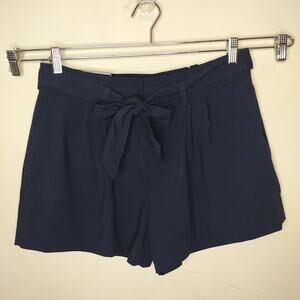 Banana Republic High Waist Pleated 4" Shorts Tie Waist Belted